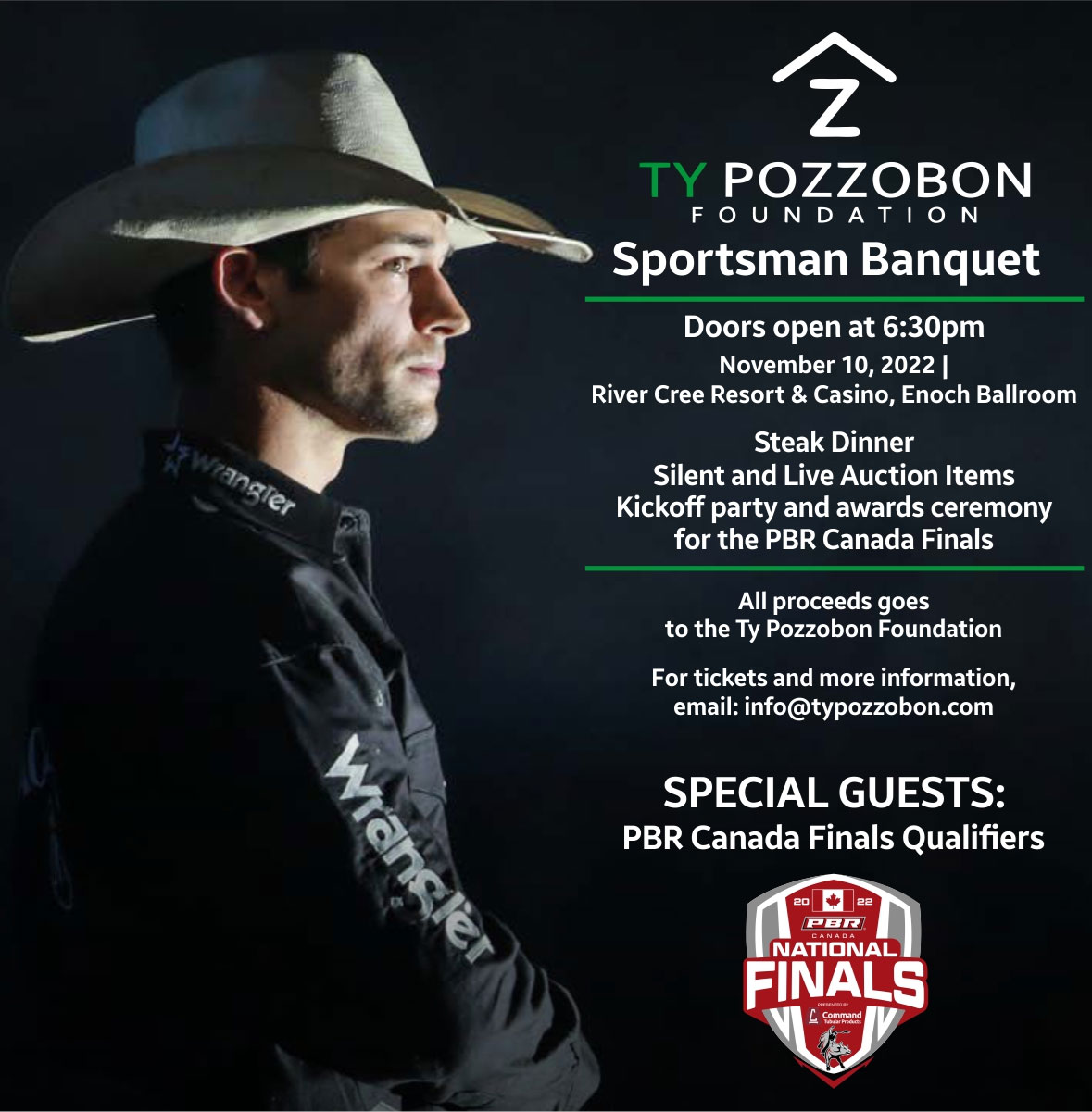 Ty Pozzobon Sportsman Banquet Poster